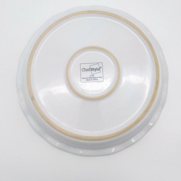 ChefStyle 11 inch Scalloped Stoneware Factory Pie - Tart Baking Dish - Picture 6 of 8